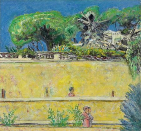 Pierre Bonnard, Terrasse im Süden, um 1925. Terrasse dans le Midi. Öl auf Leinwand, 68 × 73 cm. Collection Fonds Glénat, Grenoble, Frankreich